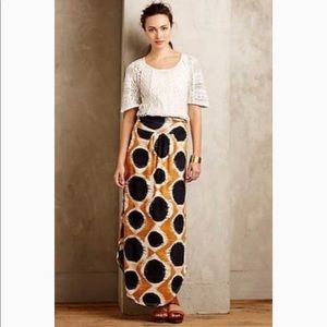 Anthropologists Melo Metallic Maxi Skirt